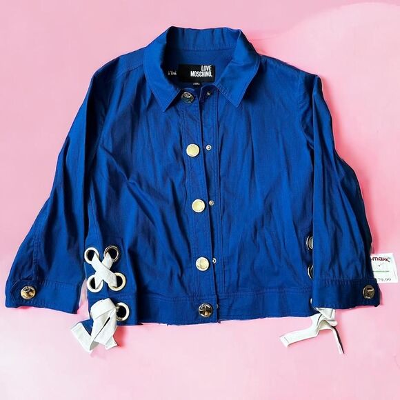 Love-moschino Women's Blue and Navy Jacket - Picture 1 of 5